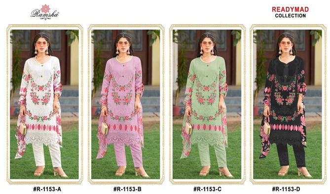 Ramsha R 1153 Nx Georgette Pakistani Readymade Suits Wholesale Price In Surat
